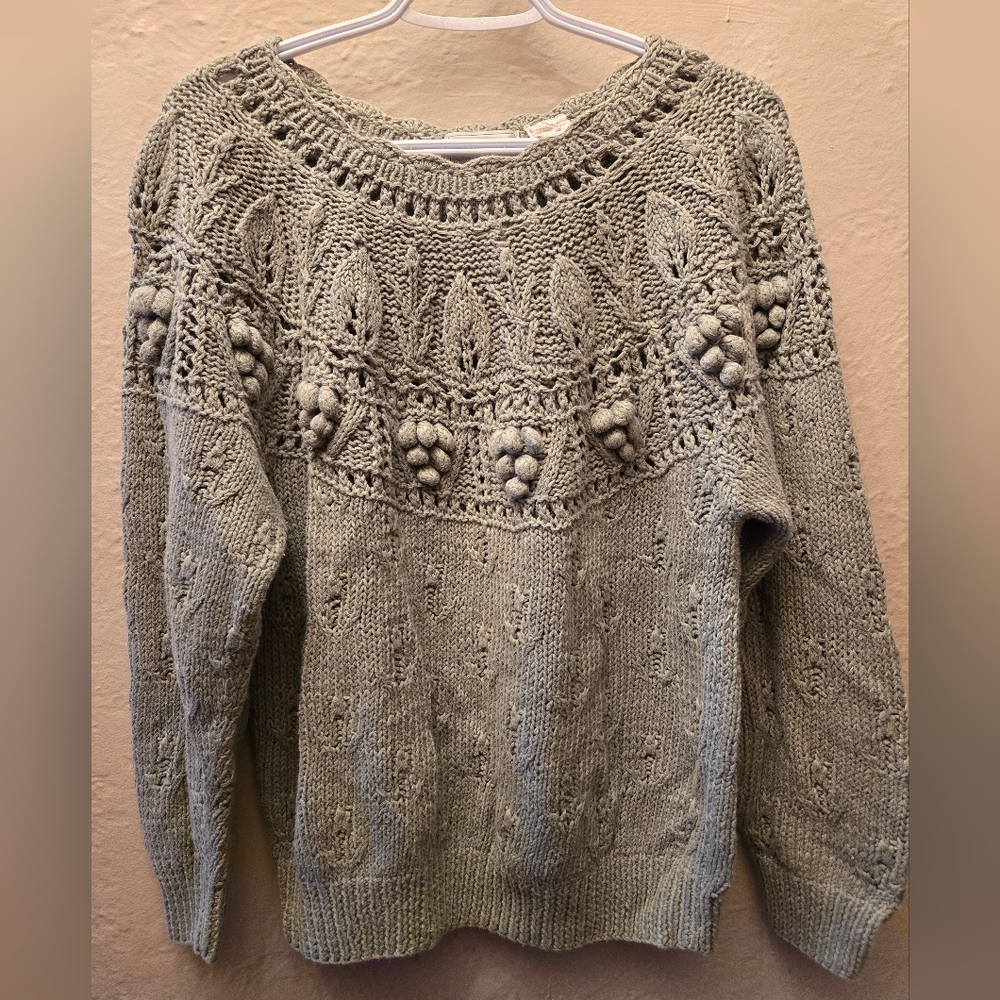 Willow Ridge Textured Knit Sweater | Cottagecore Academia Vintage | M/L
